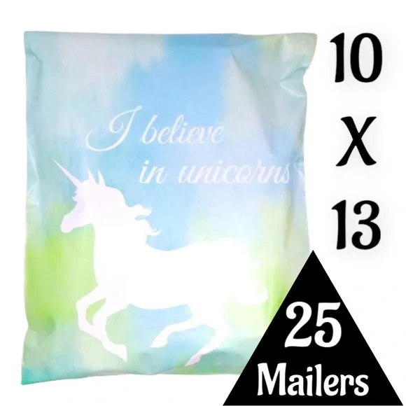 LAST ONE ‼️  25 10 X 13 Poly Mailers Unicorn, Shipping Envelopes - Picture 6 of 6